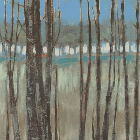 Within the Trees II White Modern Wood Framed Art Print by Goldberger, Jennifer