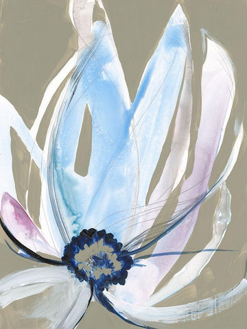 Floral Focus I Black Ornate Wood Framed Art Print with Double Matting by Goldberger, Jennifer