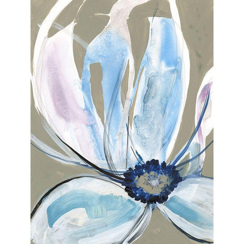 Floral Focus II White Modern Wood Framed Art Print by Goldberger, Jennifer
