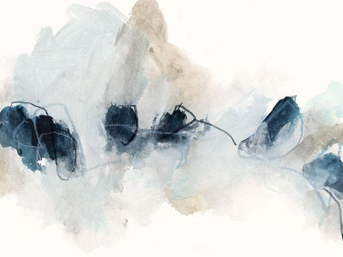 Tranquil Cloudbank I Black Ornate Wood Framed Art Print with Double Matting by Vess, June Erica