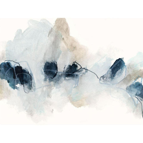 Tranquil Cloudbank I Black Modern Wood Framed Art Print by Vess, June Erica