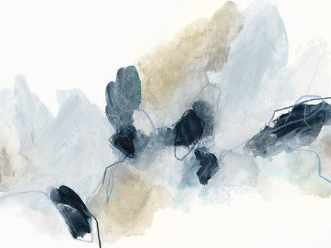 Tranquil Cloudbank II Black Ornate Wood Framed Art Print with Double Matting by Vess, June Erica