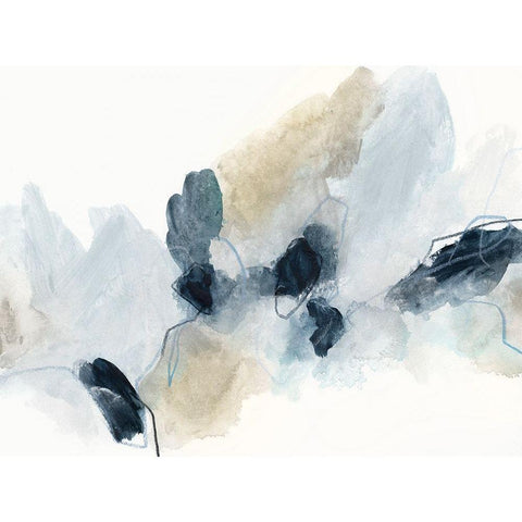 Tranquil Cloudbank II Black Modern Wood Framed Art Print by Vess, June Erica