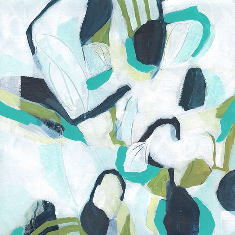 Floating Lanterns I White Modern Wood Framed Art Print with Double Matting by Vess, June Erica