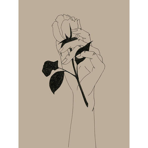 Youre the One II Black Modern Wood Framed Art Print with Double Matting by Popp, Grace