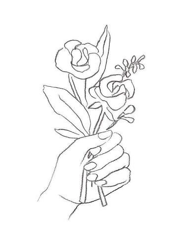 For You I Black Ornate Wood Framed Art Print with Double Matting by Warren, Annie