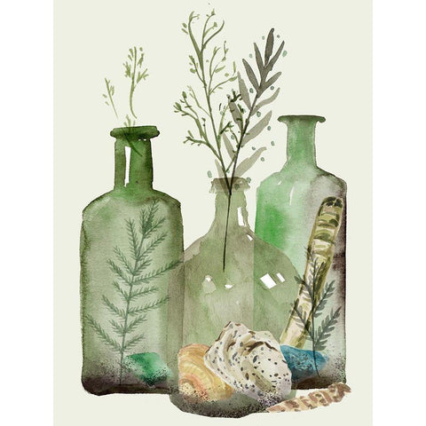 Ocean in a Bottle VI White Modern Wood Framed Art Print by Wang, Melissa