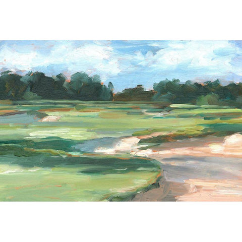 Golf Course Study II Black Modern Wood Framed Art Print with Double Matting by Harper, Ethan