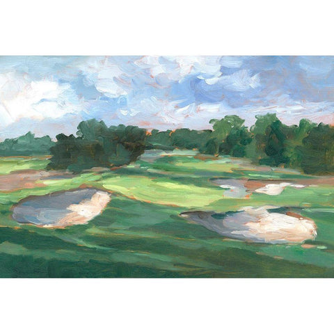 Golf Course Study III Gold Ornate Wood Framed Art Print with Double Matting by Harper, Ethan