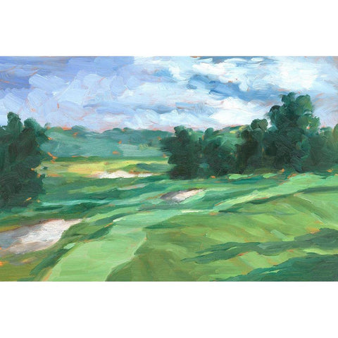 Golf Course Study IV White Modern Wood Framed Art Print by Harper, Ethan