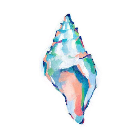 Pop Shell Study IV White Modern Wood Framed Art Print by Harper, Ethan