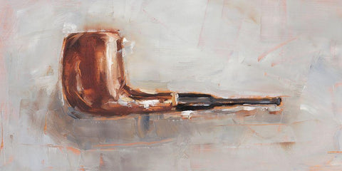 This is a Pipe I White Modern Wood Framed Art Print with Double Matting by Harper, Ethan