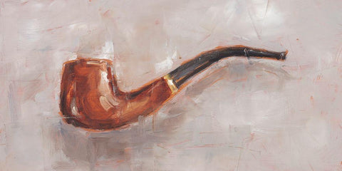 This is a Pipe II Black Ornate Wood Framed Art Print with Double Matting by Harper, Ethan