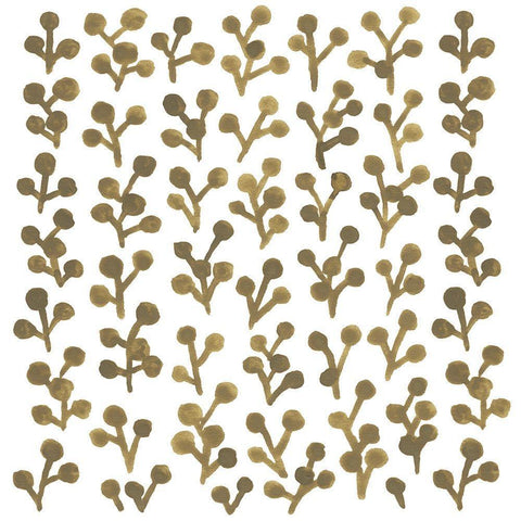 Greenery Motif II White Modern Wood Framed Art Print with Double Matting by Vess, June Erica