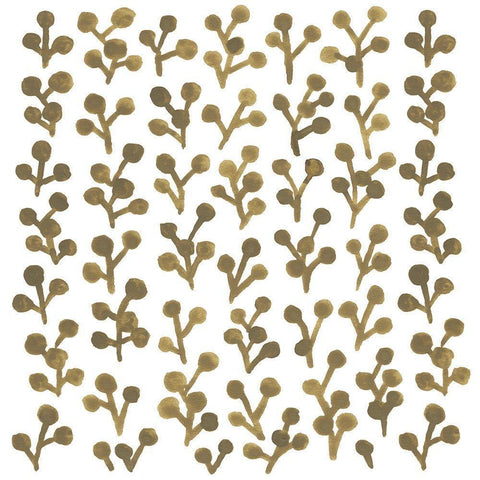 Greenery Motif II Gold Ornate Wood Framed Art Print with Double Matting by Vess, June Erica