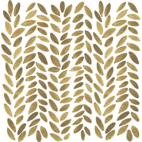 Greenery Motif VIII White Modern Wood Framed Art Print with Double Matting by Vess, June Erica