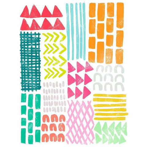 Candy Color Signals I Black Modern Wood Framed Art Print with Double Matting by Vess, June Erica