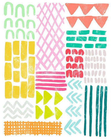 Candy Color Signals II Black Ornate Wood Framed Art Print with Double Matting by Vess, June Erica