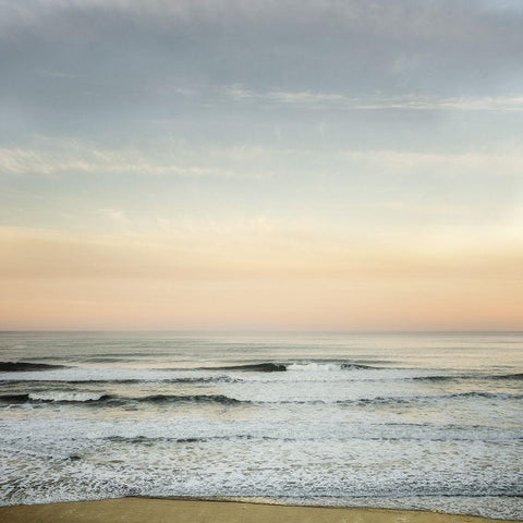 Serenity by the Sea II Black Modern Wood Framed Art Print with Double Matting by Poinski, Dianne