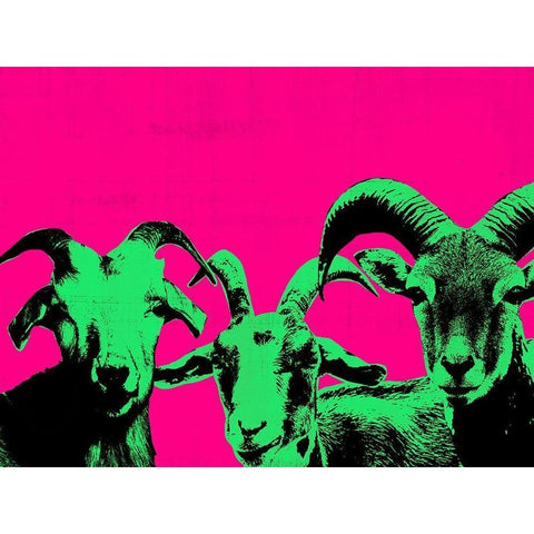 Pop Art Farm II Black Modern Wood Framed Art Print with Double Matting by Warren, Annie