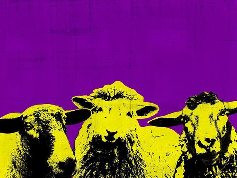 Pop Art Farm IV Black Ornate Wood Framed Art Print with Double Matting by Warren, Annie