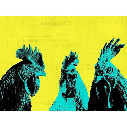 Pop Art Farm V Black Modern Wood Framed Art Print with Double Matting by Warren, Annie