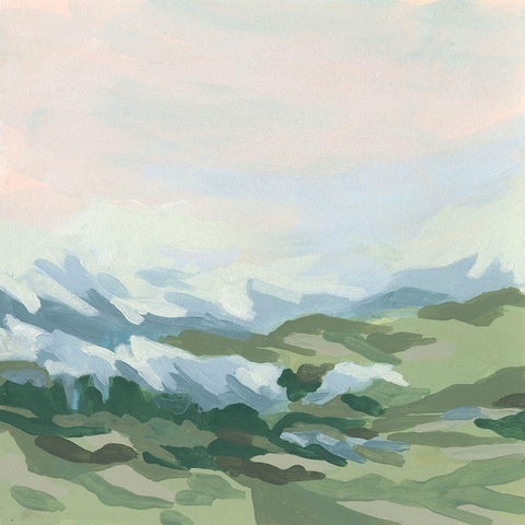 Snowcapped Vista I Gold Ornate Wood Framed Art Print with Double Matting by Vess, June Erica