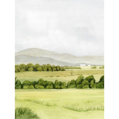 Lush Farmland I Black Modern Wood Framed Art Print with Double Matting by Popp, Grace