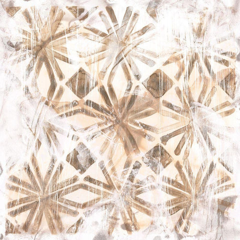 Antique Umber Tile I White Modern Wood Framed Art Print by Vess, June Erica