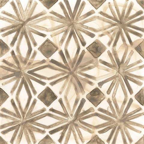 Umber Tile I White Modern Wood Framed Art Print by Vess, June Erica