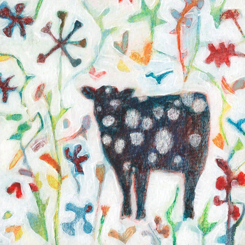 Moona I Gold Ornate Wood Framed Art Print with Double Matting by Jachimiec, Sue