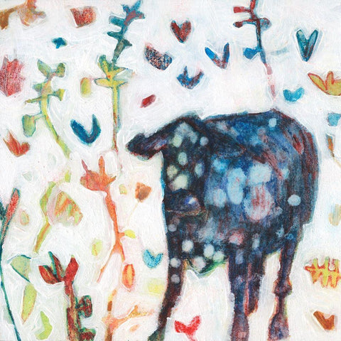 Moona II Black Modern Wood Framed Art Print by Jachimiec, Sue