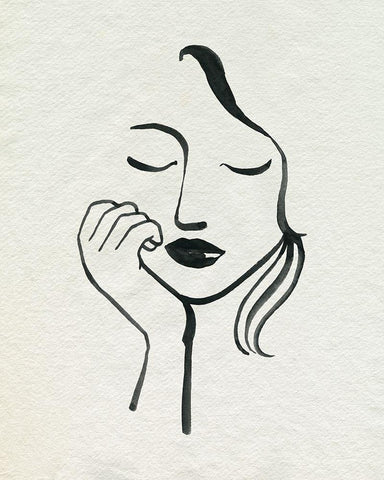 Day Dreamer I Black Ornate Wood Framed Art Print with Double Matting by Popp, Grace