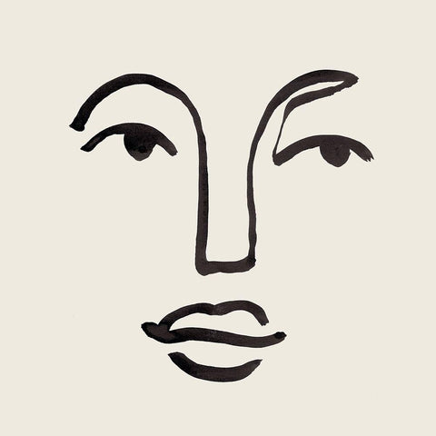 Subtle Expression II White Modern Wood Framed Art Print with Double Matting by Warren, Annie