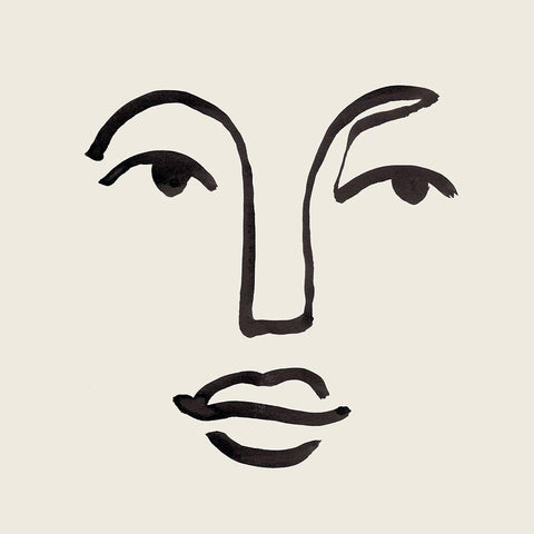 Subtle Expression II Black Modern Wood Framed Art Print with Double Matting by Warren, Annie