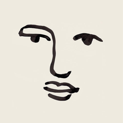 Subtle Expression III White Modern Wood Framed Art Print with Double Matting by Warren, Annie