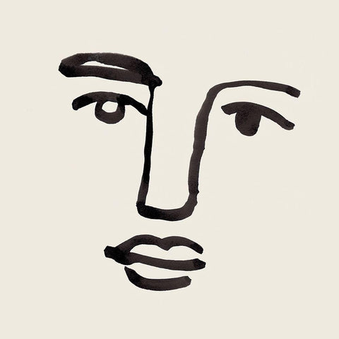 Subtle Expression VI Black Modern Wood Framed Art Print with Double Matting by Warren, Annie