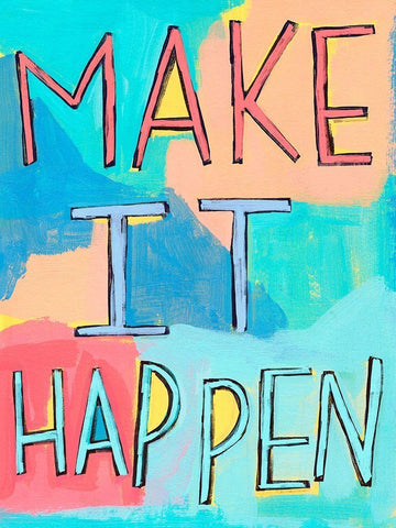 Pep Talk IV White Modern Wood Framed Art Print with Double Matting by Warren, Annie