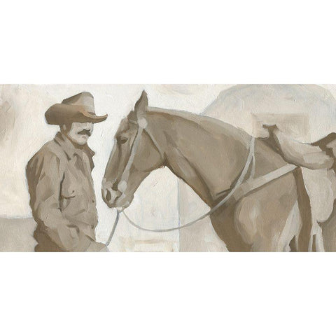 Work Friends II White Modern Wood Framed Art Print by Green, Jacob