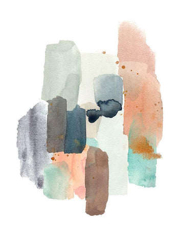 Glaciers Edge I White Modern Wood Framed Art Print with Double Matting by Warren, Annie