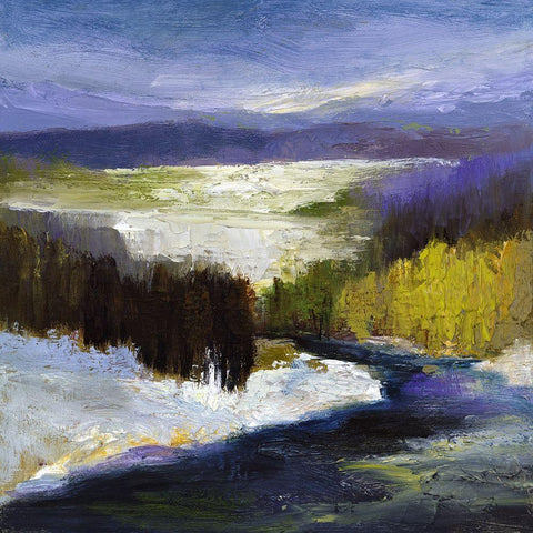 Winter II Black Modern Wood Framed Art Print by Finch, Sheila