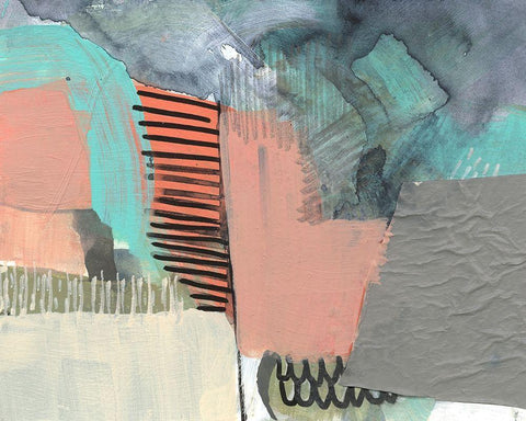 Over-Under And Through I White Modern Wood Framed Art Print with Double Matting by Goldberger, Jennifer