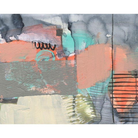 Over-Under And Through II Black Modern Wood Framed Art Print by Goldberger, Jennifer