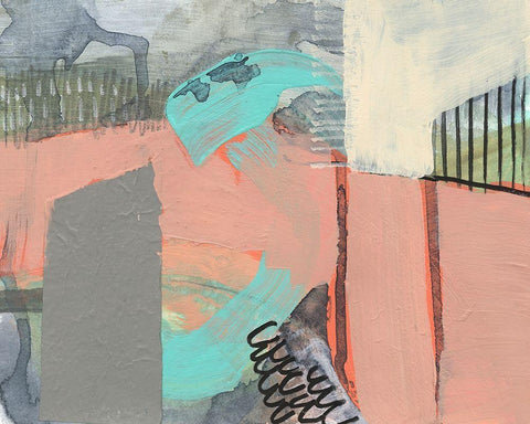 Over-Under And Through IV White Modern Wood Framed Art Print with Double Matting by Goldberger, Jennifer