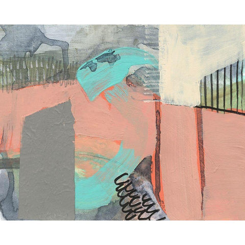 Over-Under And Through IV Black Modern Wood Framed Art Print with Double Matting by Goldberger, Jennifer