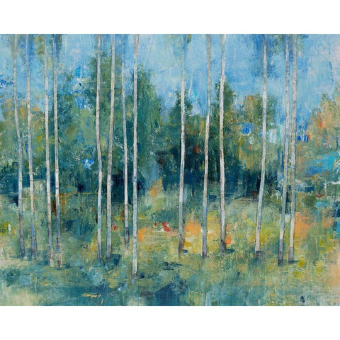 Woodland View I Black Modern Wood Framed Art Print with Double Matting by OToole, Tim