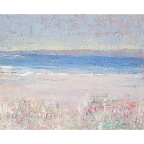 Beach Textures II Black Modern Wood Framed Art Print with Double Matting by OToole, Tim