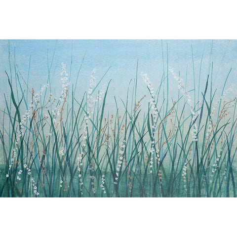 Tall Grass II White Modern Wood Framed Art Print by OToole, Tim