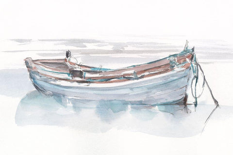 Rolling Fog I White Modern Wood Framed Art Print with Double Matting by Harper, Ethan