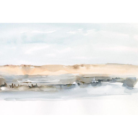 Marsh Dunes I White Modern Wood Framed Art Print by Harper, Ethan